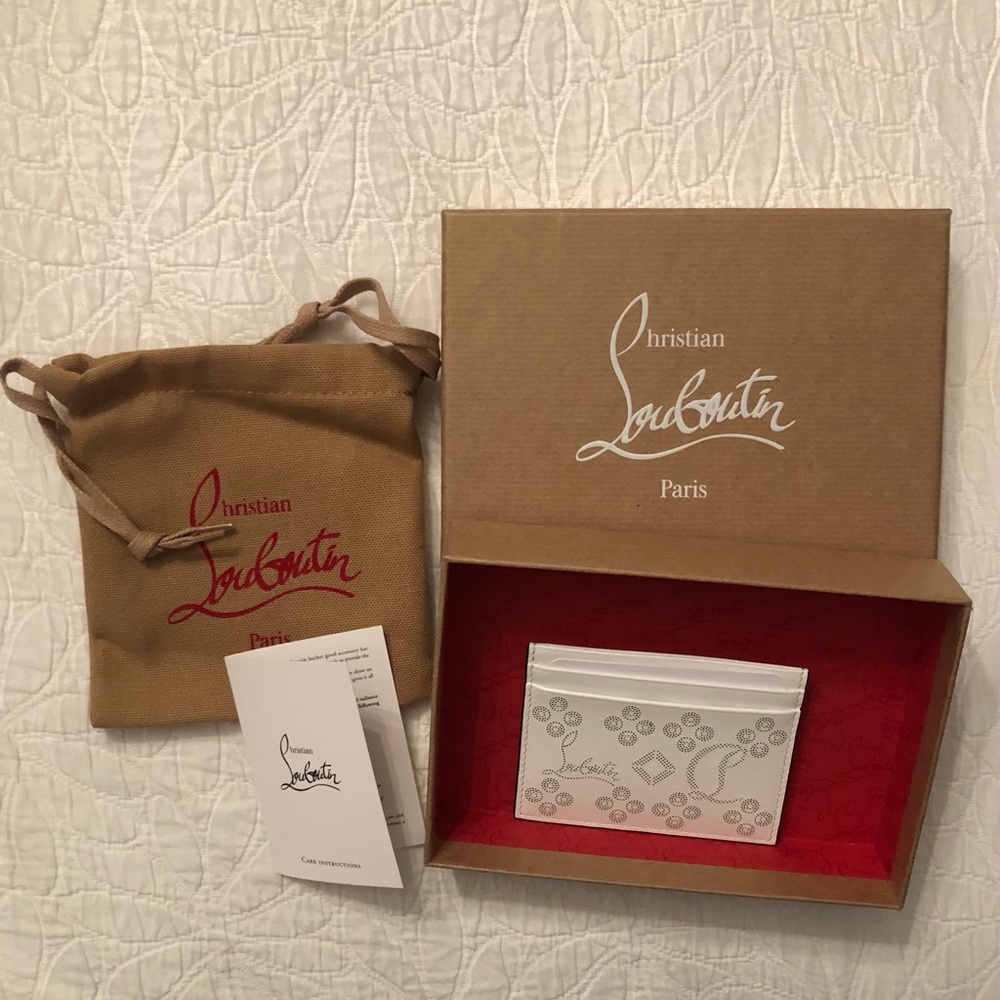 Christian Louboutin-W Kios Loubinthesky Laser-Cut Card Case